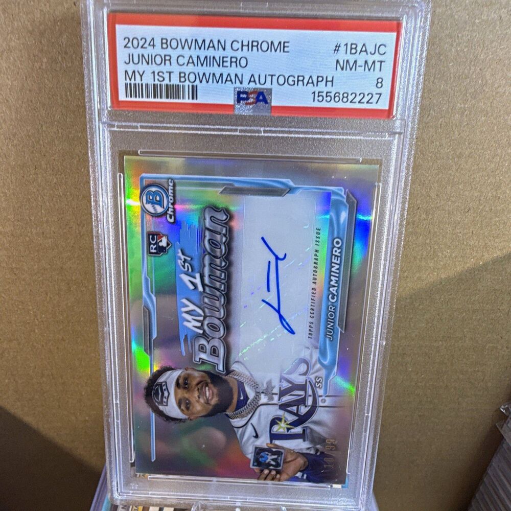2024  Bowman Chrome Junior Caminero My 1st Bowman Auto RC PSA 8 /99